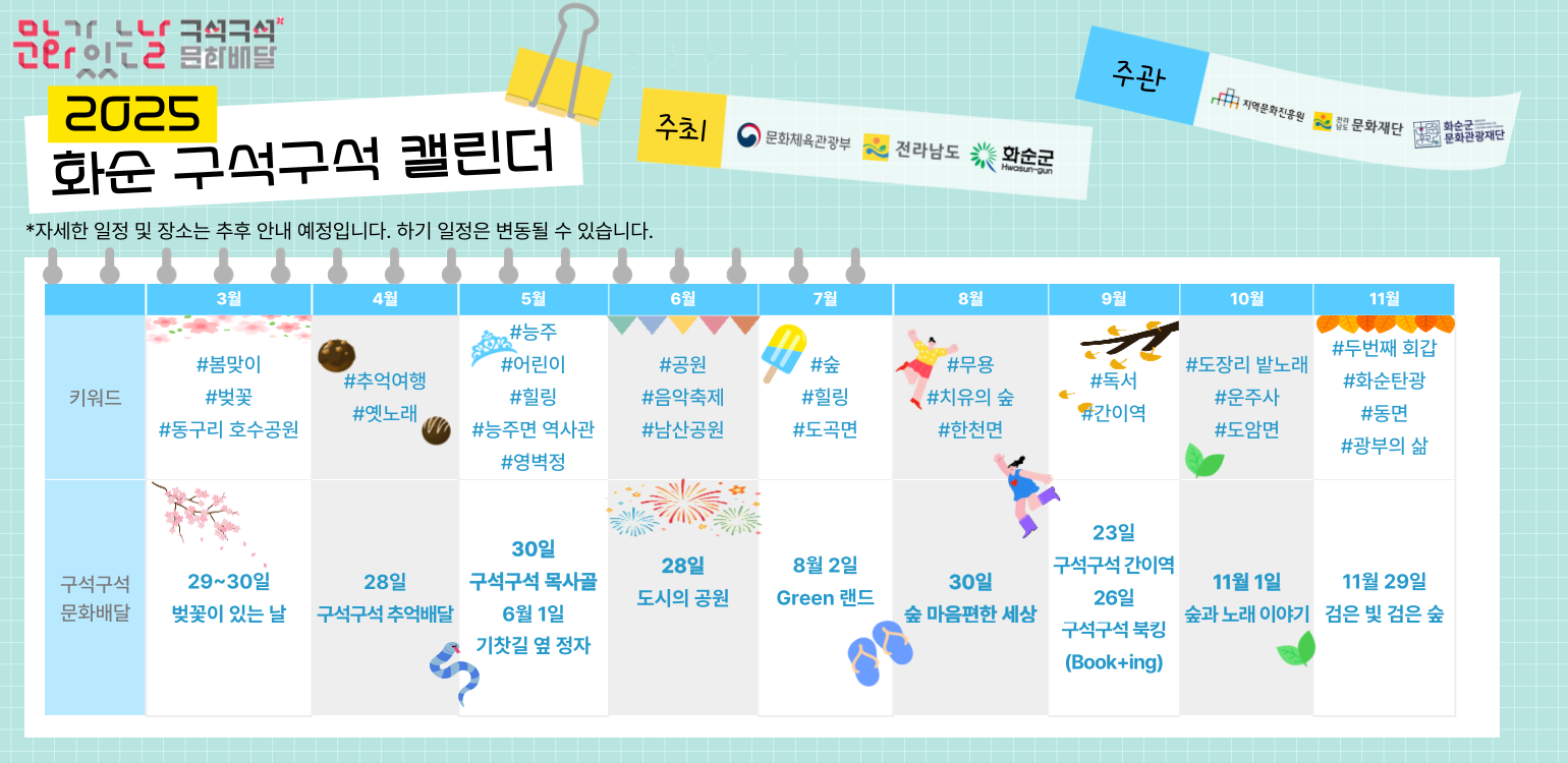 2025 구석구석 문화배달 행사안내
